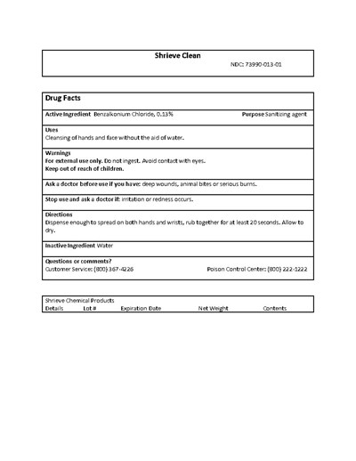 Shrieve Clean label generic - Shrieve Clean label generic